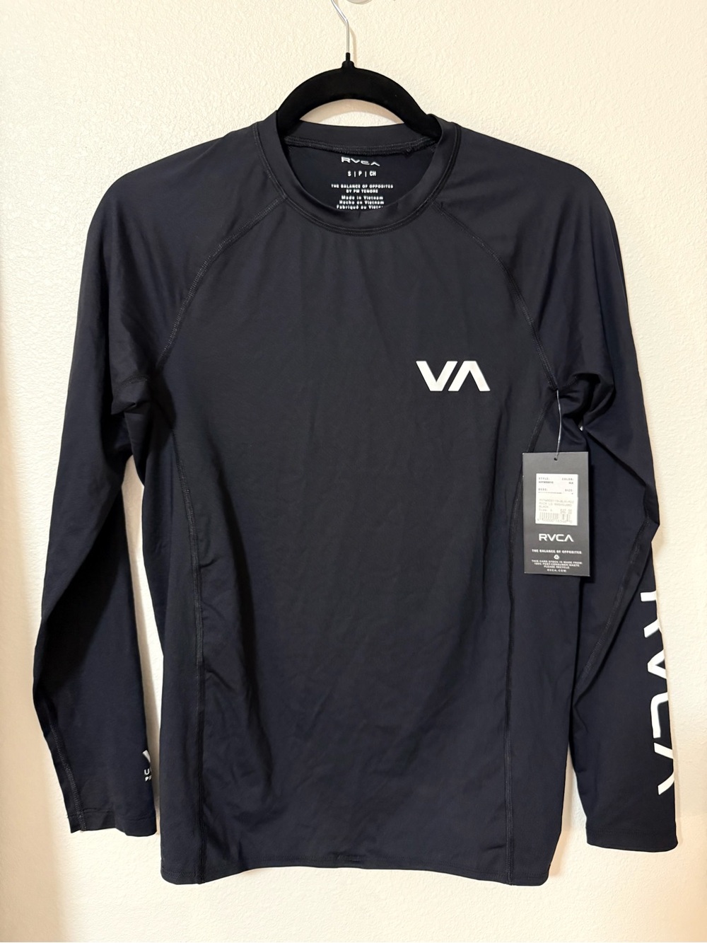 RVCA Black Long Sleeve Rashguard